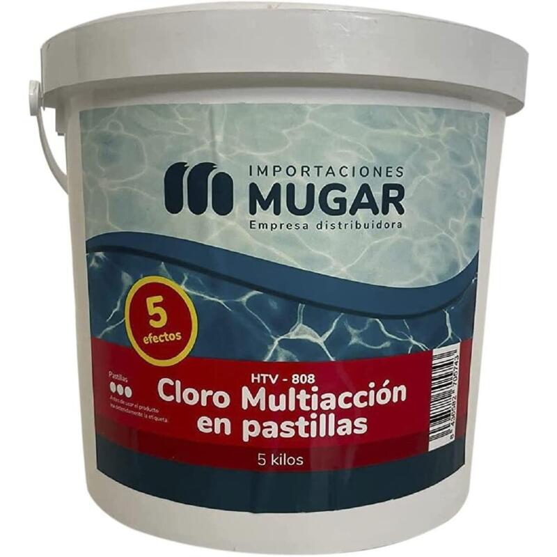 Cloro multiaccion para Piscinas MUGAR 5kg pastillas 200gr