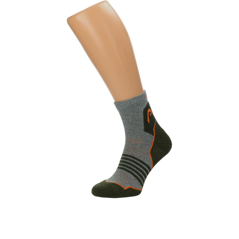 Wandersocken Unisex Hiking Knöchelsocken (2er-Pack) Grün/Grau