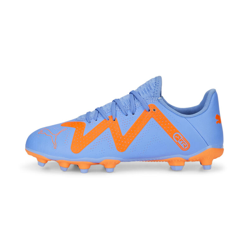 FUTURE Play FG/AG Fußballschuhe Jugendliche PUMA Blue Glimmer White Ultra Orange