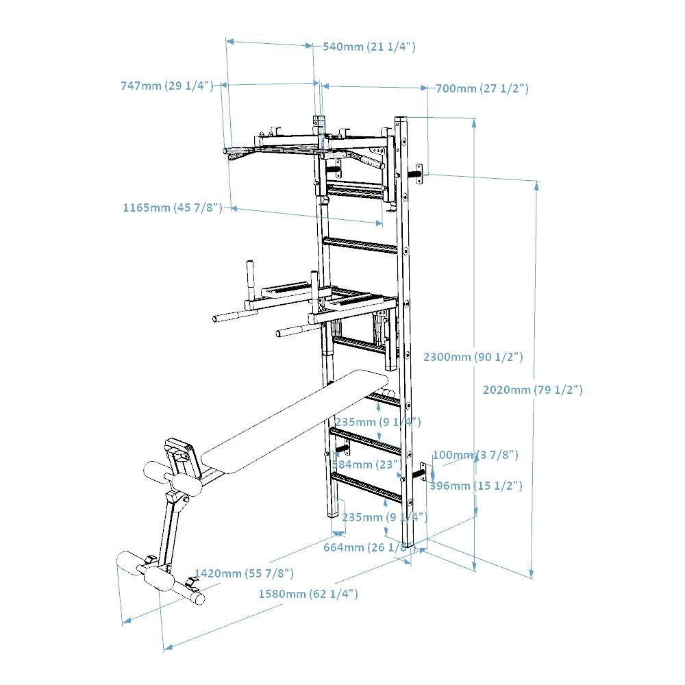 Espalier system BenchK 233W