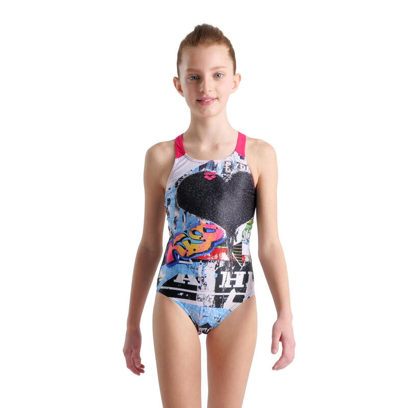 Strój kąpielowy dziewczęcy Arena Swimsuit V Back Placement