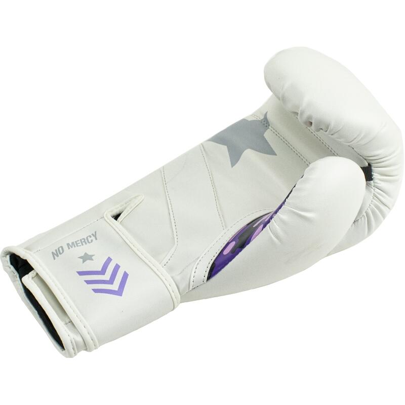 Super Pro Combat Gear (kick)Bokshandschoenen PU No Mercy Wit/Paars/Zilver