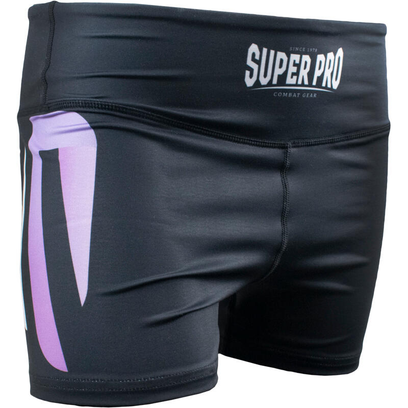 Super Pro Combat Gear Short Tight Dames No Mercy Wit/Paars/Zilver