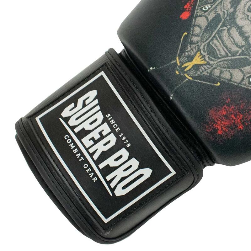 Super Pro Combat Gear (kick)Bokshandschoenen Leder SKULL