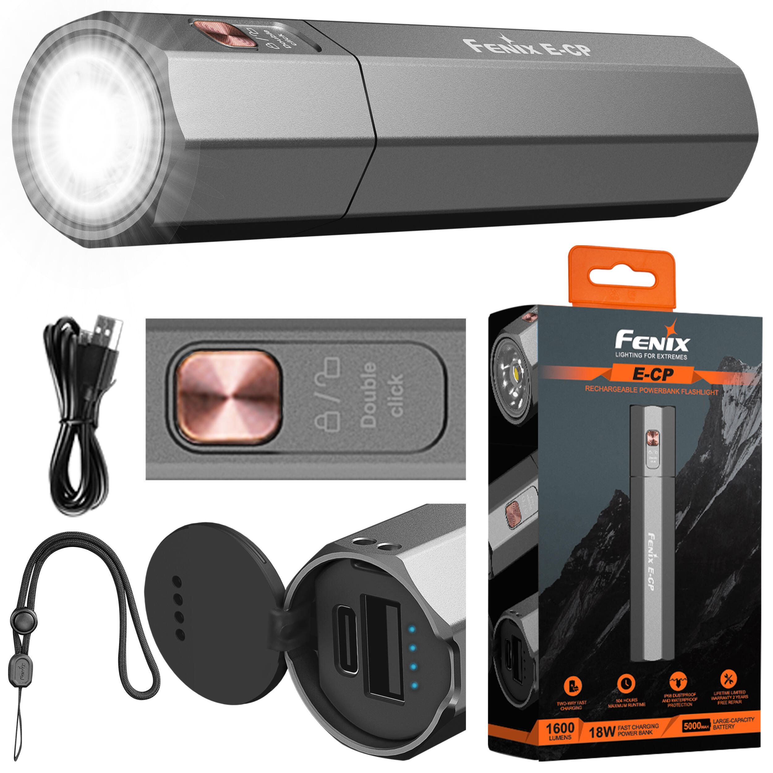 Latarka diodowa Fenix E-CP czarna 5/5
