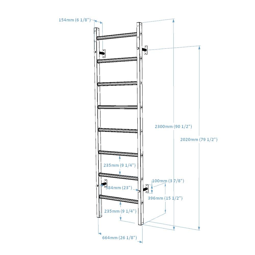 Espalier BenchK Series 2 67x230x67 cm brown/black solid 150 kg 6/7