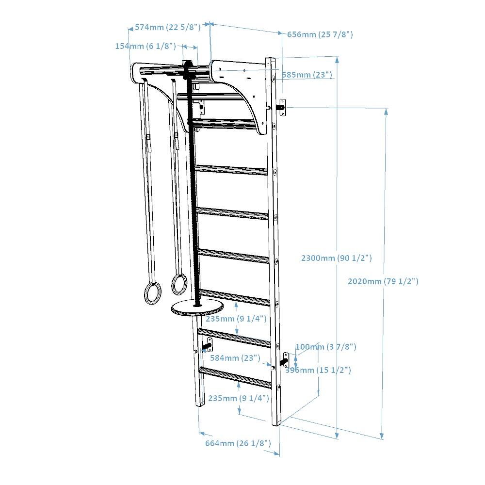 Scaletta da ginnastica BenchK 211W + A204 7/7