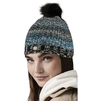 Bonnet Motif/style Tricoté FROSTY Femme (Noir)
