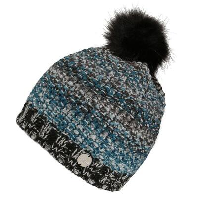 Dames frosty v gebreide muts (zwart)