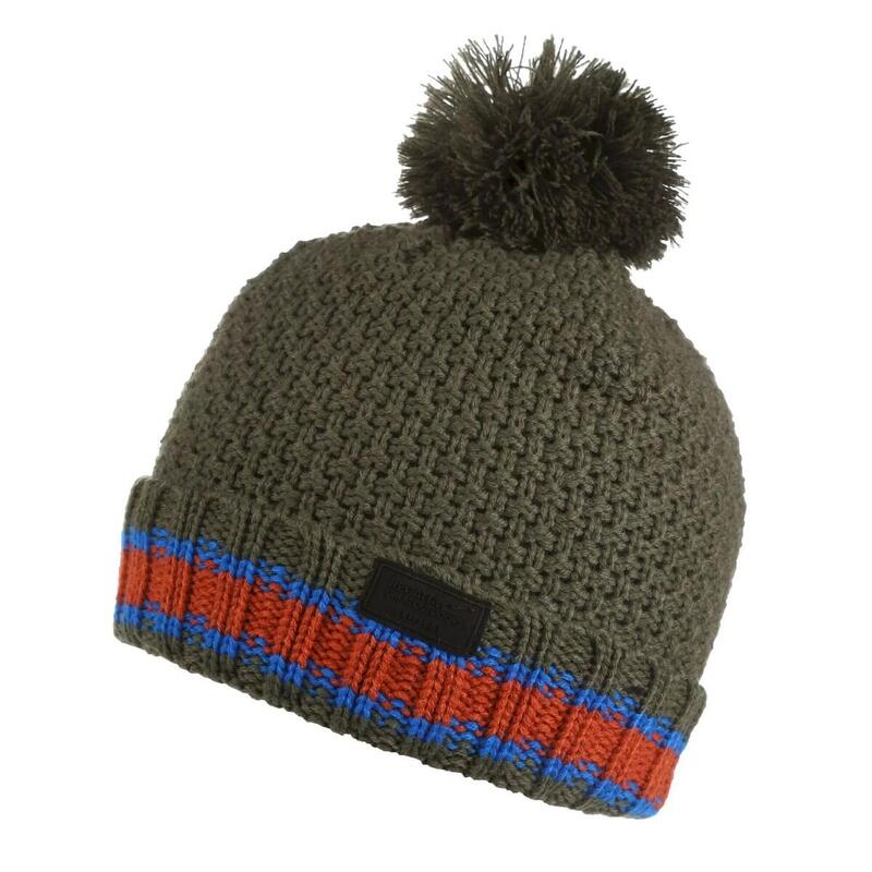 Gorro Beanie Davin V para Niños/Niñas Caqui Oscuro