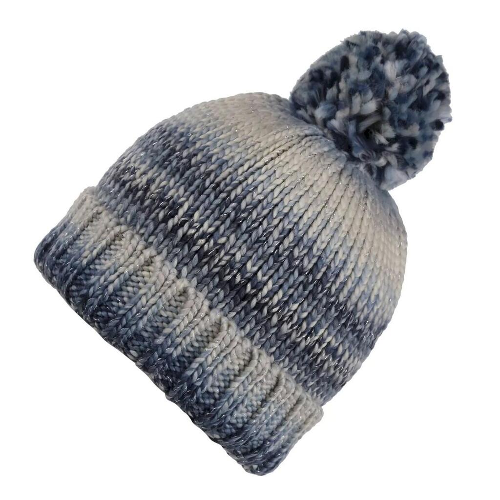 Womens/Ladies Frosty VI Knitted Beanie (Navy)