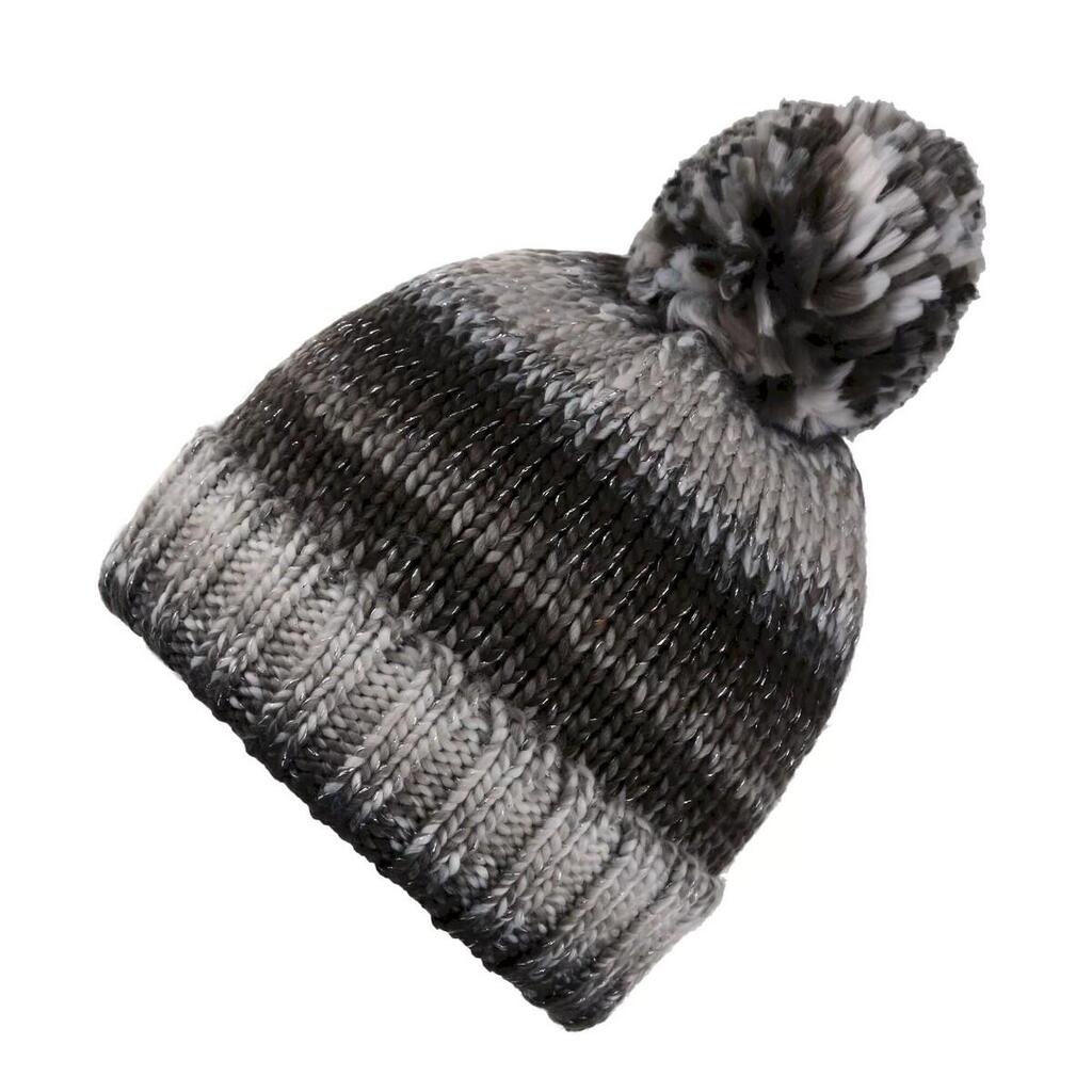 Womens/Ladies Frosty VI Knitted Beanie (Black)