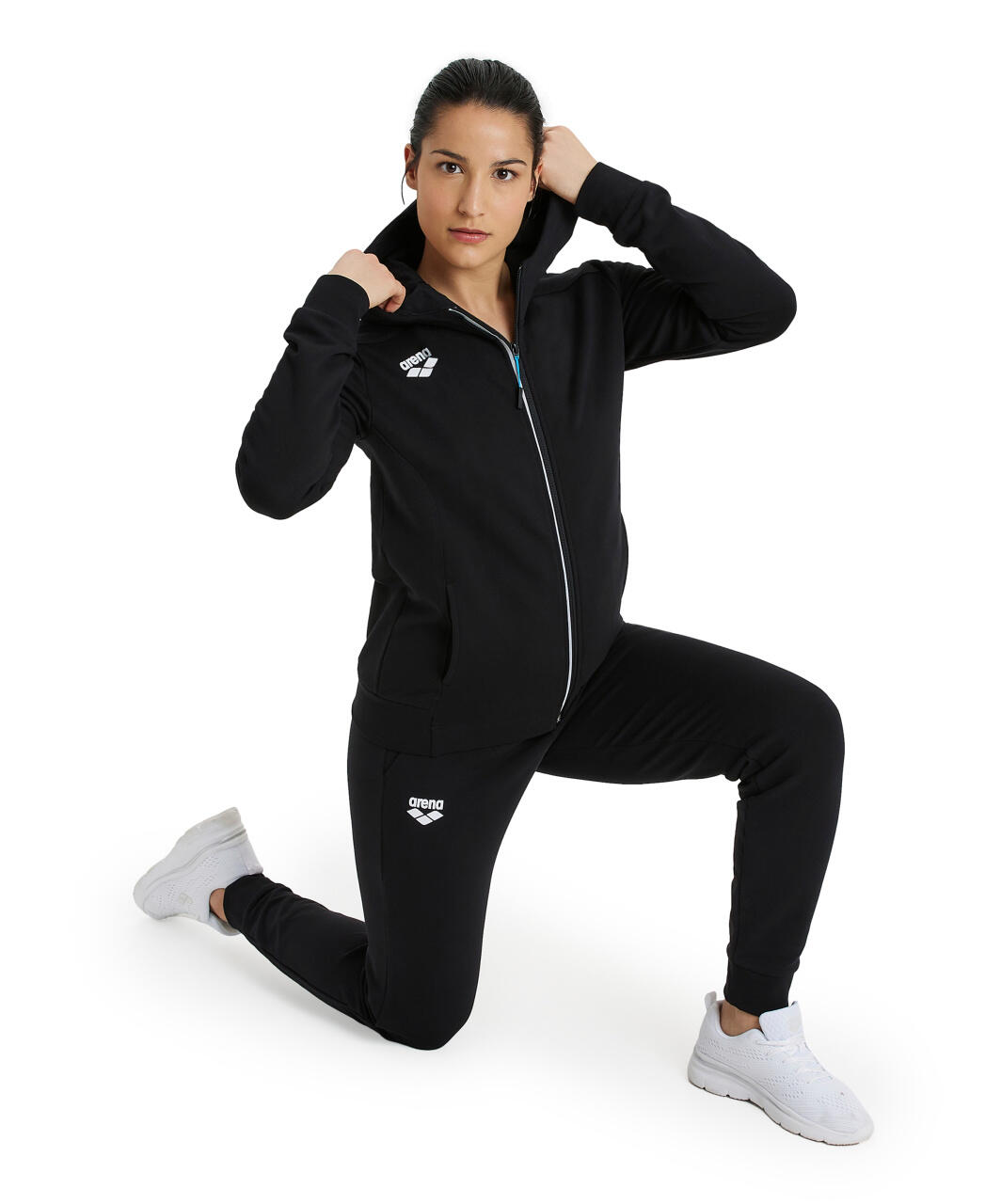 Bluza damska na basen Arena Dorosły Team Hooded Jacket Panel 3/7