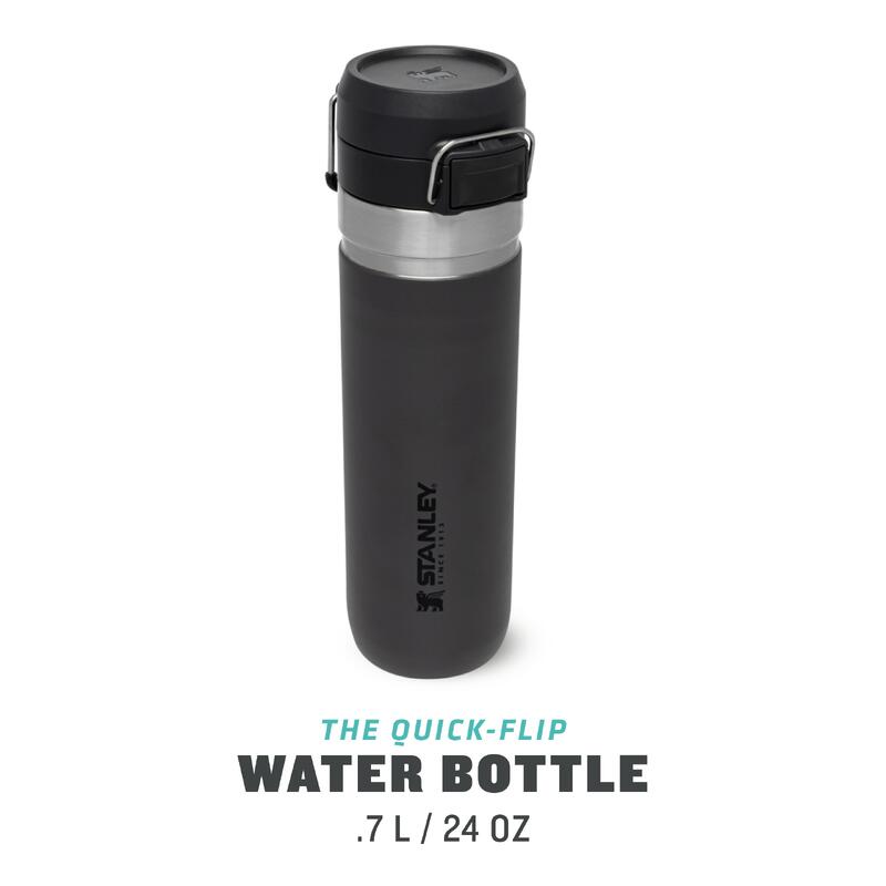 Waterfles Thermosfles 0,7L Wandelen Fitness RVS Drinkfles - Deksel Met Drukknop