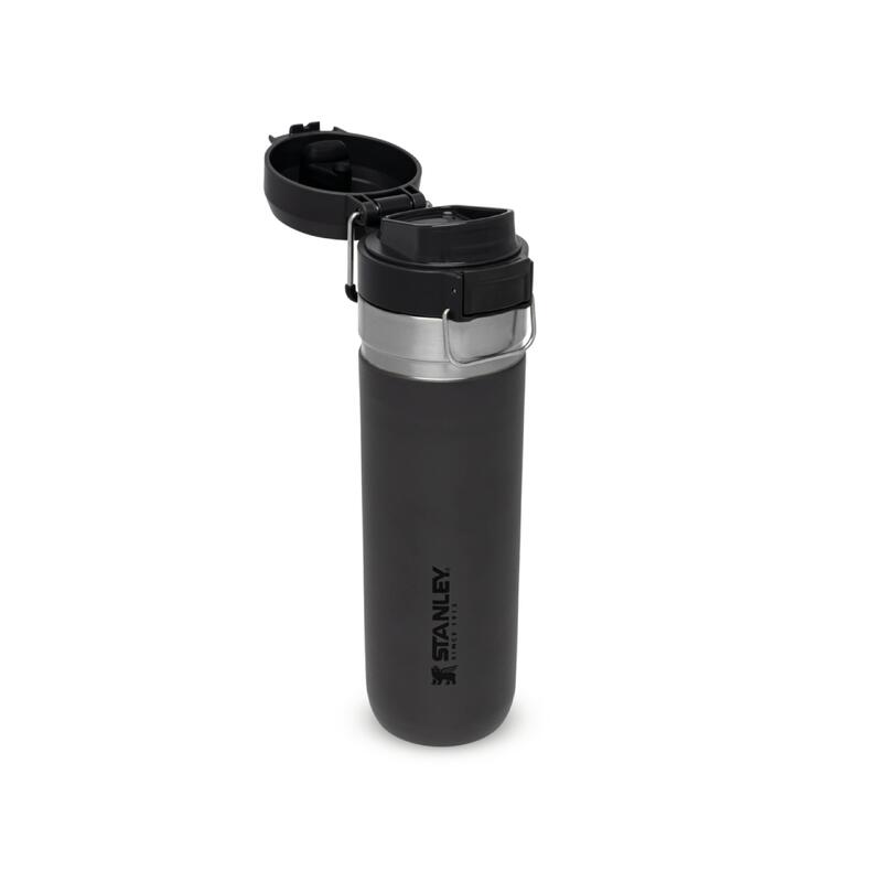 Waterfles Thermosfles 0,7L Wandelen Fitness RVS Drinkfles - Deksel Met Drukknop