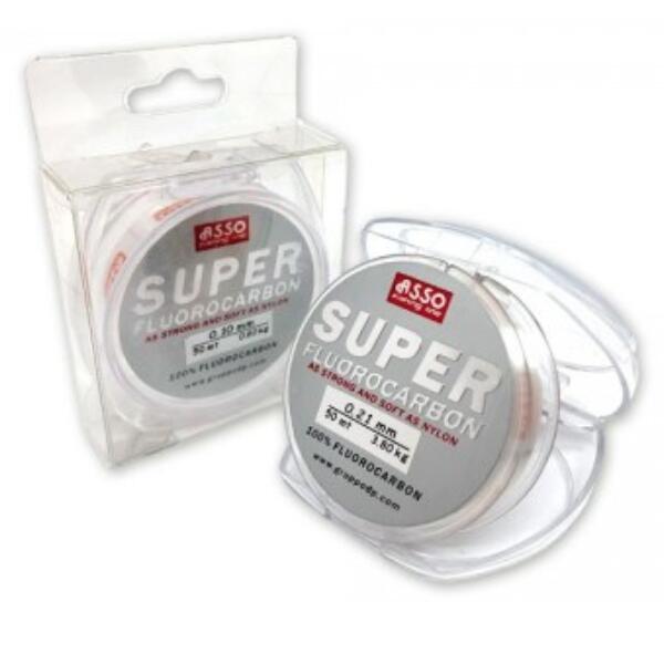 Filo da pesca in fluorocarbon per terminali Asso Superfluorocarbon - 50 mt |  Asso Fishing Line