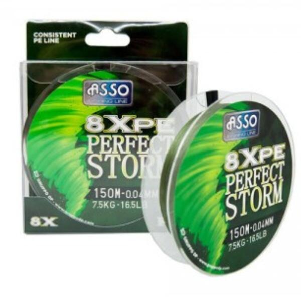 ASSO FISHING LINE Filo trecciato Asso 8X PE PERFECT STORM- 150 mt