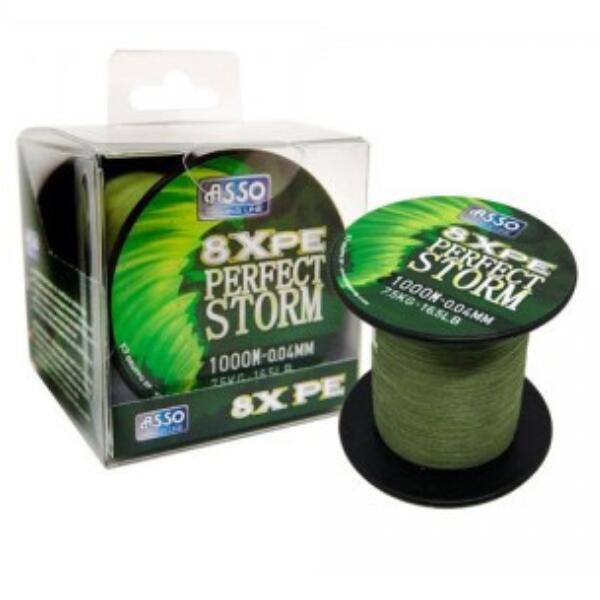 ASSO FISHING LINE Filo trecciato Asso 8X PE PERFECT STORM- 1000 mt
