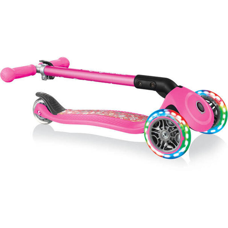 Scooter Mini Scooter  Primo Foldable Fantasy Lights  Neon pink flowers