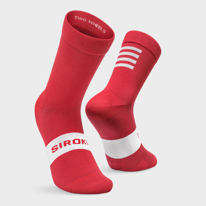 Calze Ciclismo SIROKO S1 Red Flamme Rouge Rosso Uomo e donna