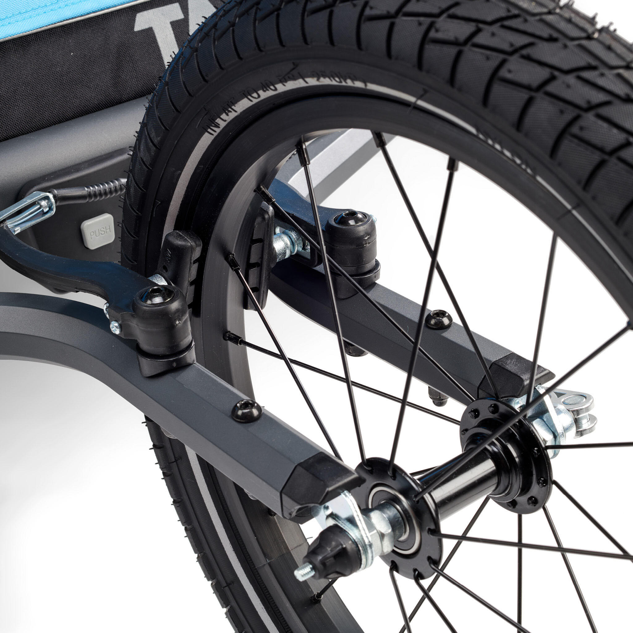 Remorque vélo TAXXI Elite one Bleu 3-en-1 pliable 4/7