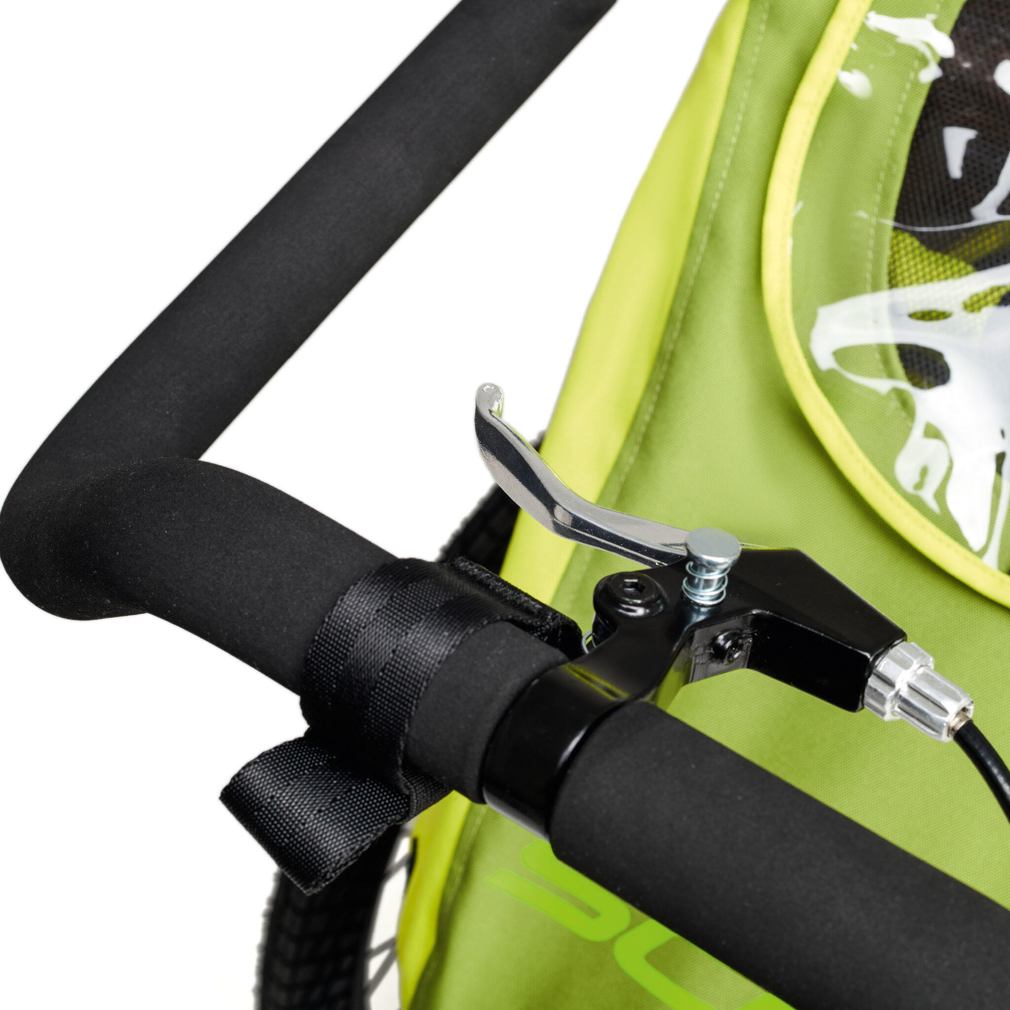 Remorque vélo TAXXI Elite One Lime 3-en-1 pliable, suspension 3 niveaux 6/7
