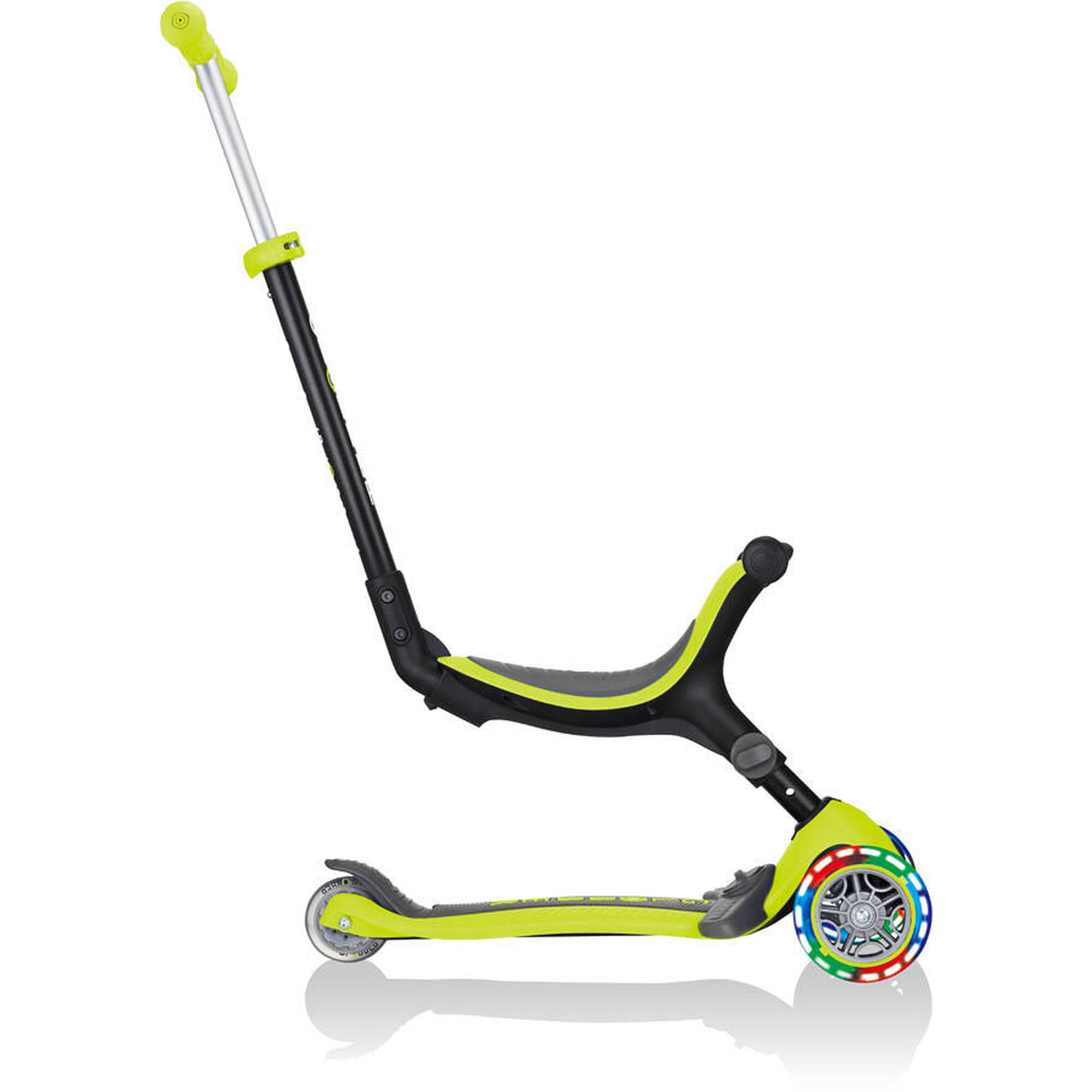 GO UP Foldable Plus Lights Scooter / Tricycle Green