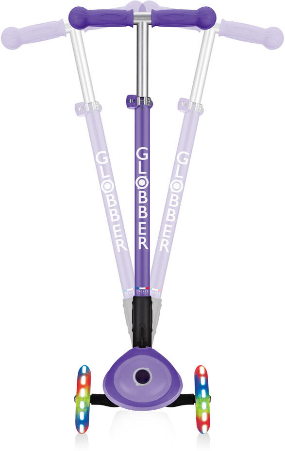 Trottinette Globber Primo Foldable Plus Lights violette pliable 4/7