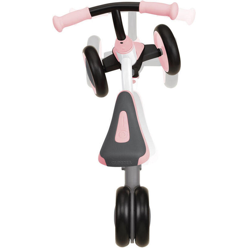 Scooter Laufrad / Vierrad  Learning Bike  White-pastel pink