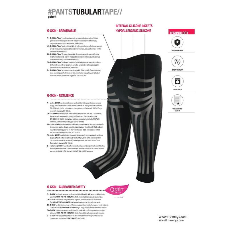 Capri technische legging voor dames Running Protection Taping  Fuchsia