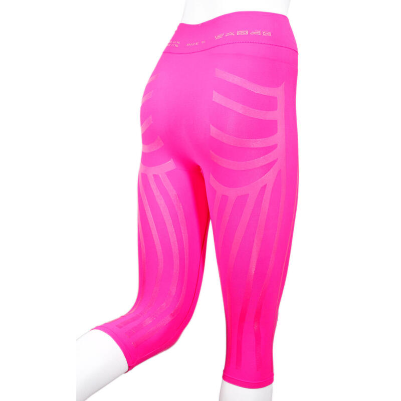 Capri technische legging voor dames Running Protection Taping  Fuchsia