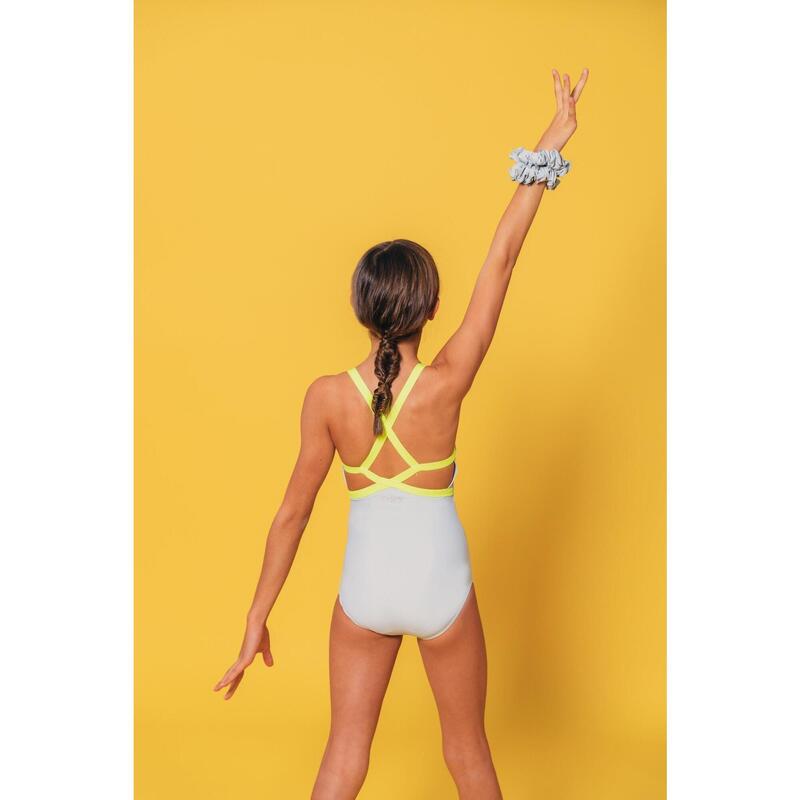 Gymnastique Maillot Handstand Gris Fille