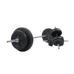 Kit d'haltères olympiques de 180 cm et 2 haltères de 60 kg Fitness Tech