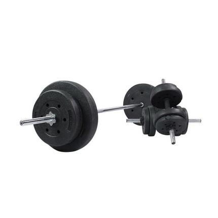 Kit d'haltères olympiques de 180 cm et 2 haltères de 120 kg Fitness Tech