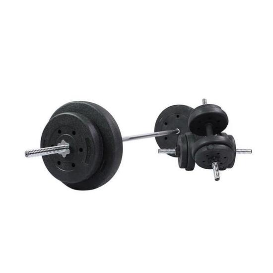 Kit d'haltères olympiques de 180 cm et 2 haltères de 120 kg Fitness Tech