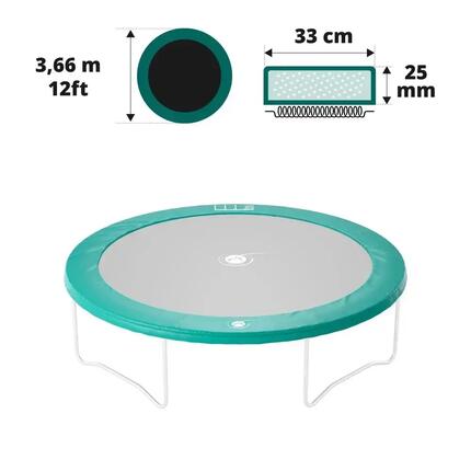 Coussin de protection universel pour trampoline rond 3m66