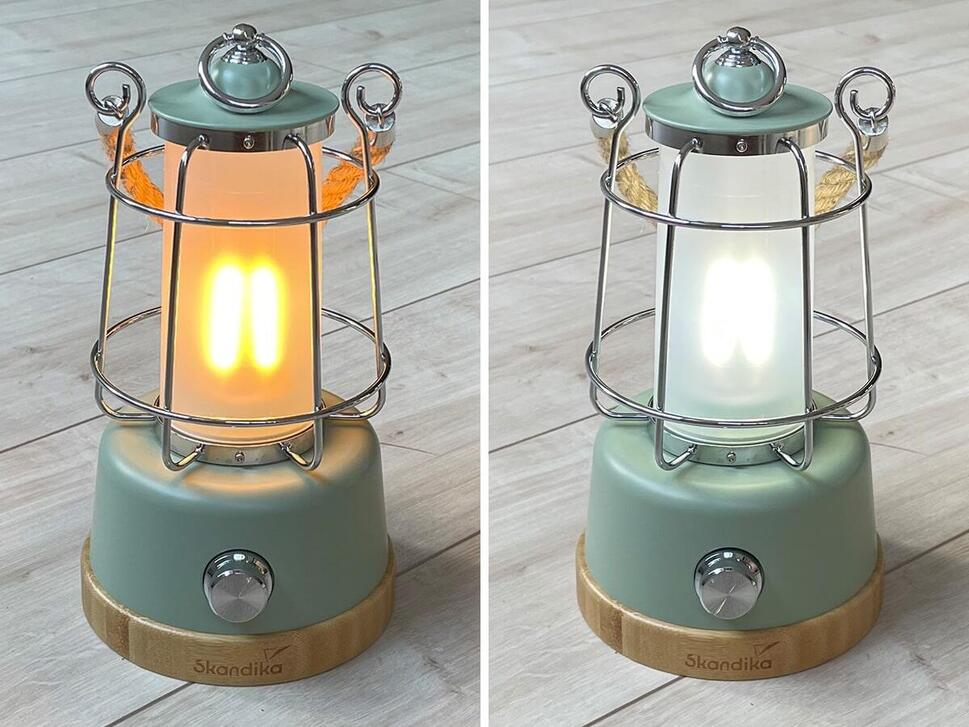 Lampa kempingowa LED Kiruna z powerbankiem, do 370 lumenów