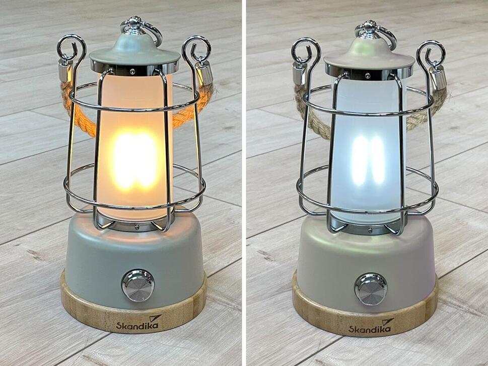 Lampa kempingowa LED Kiruna z powerbankiem, do 370 lumenów