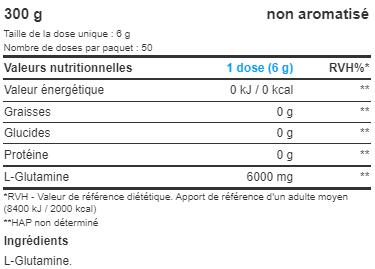Aminokwas SCITEC L-Glutamine - 300g wsparcie dla organizmu