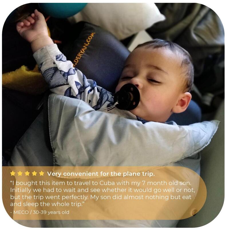 AirTraveller Airplane Cot - Oreiller de voyage avec matelas - Pour bébés 0-2 An