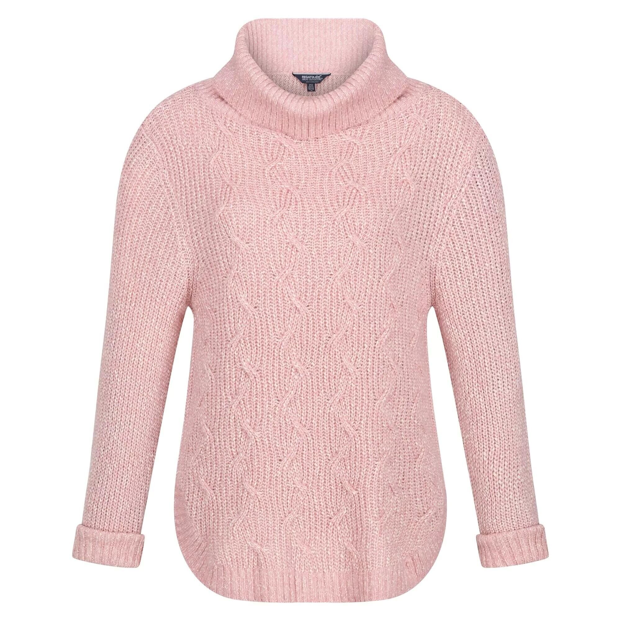 REGATTA Womens/Ladies Kensley Marl Knitted Jumper (Powder Pink)