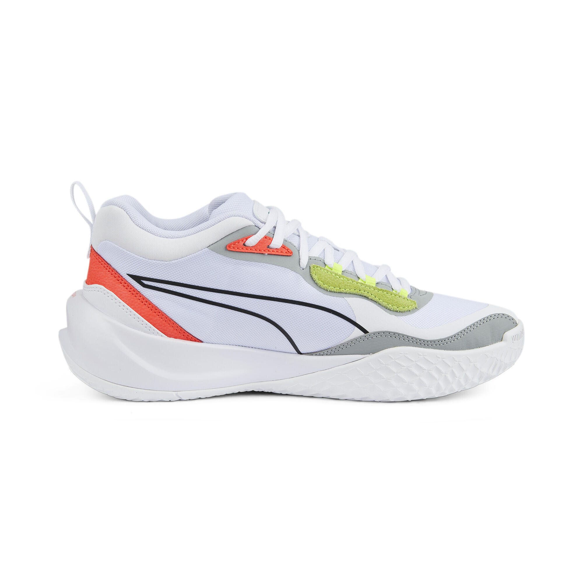 Scarpe da basket Playmaker Pro PUMA White Fiery Coral Orange 5/6