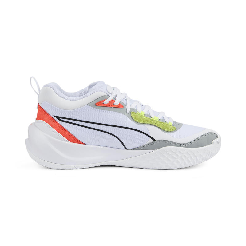 Playmaker Pro Basketballschuhe Herren PUMA White Fiery Coral Orange