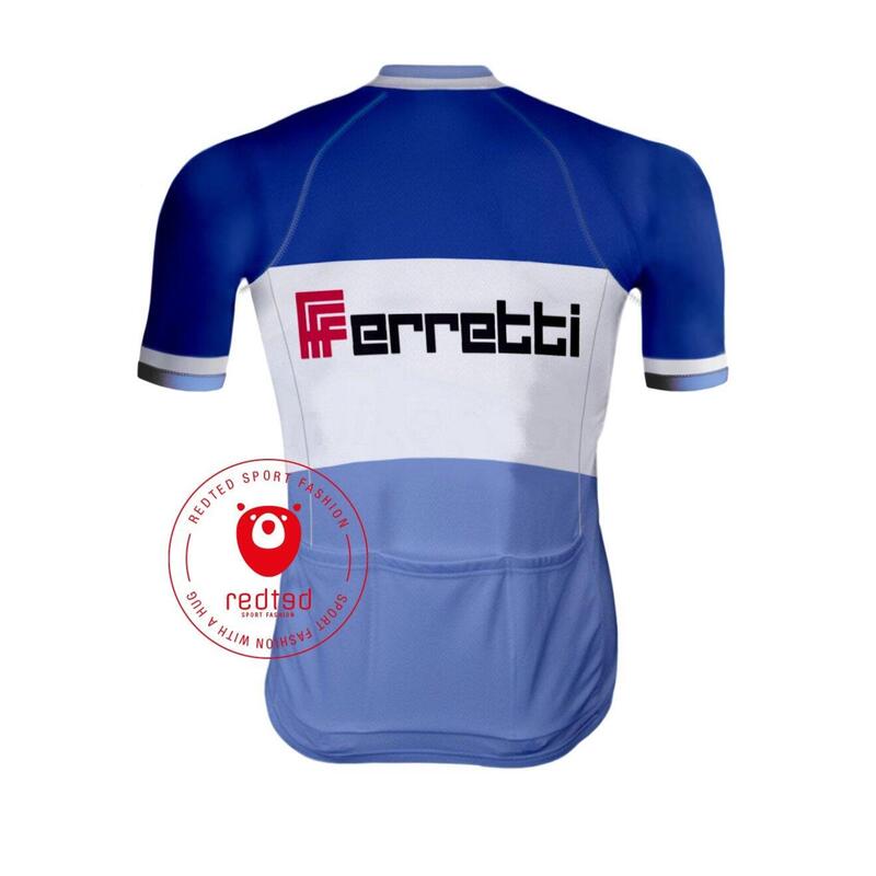 CAMICIA DA CICLISMO RETRÒ FERRETTI - REDTED