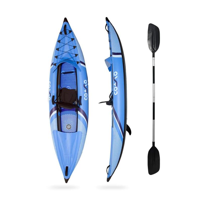 Kayak hinchable para 1 persona - Lotus - incluye accesorios gratis - 330x85