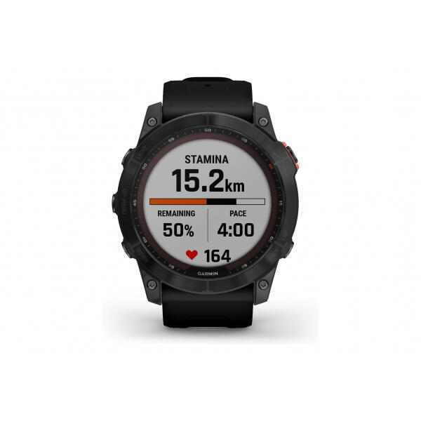 Reloj Gps Multideporte Garmin Fénix 7X Solar negro rojo 3/7