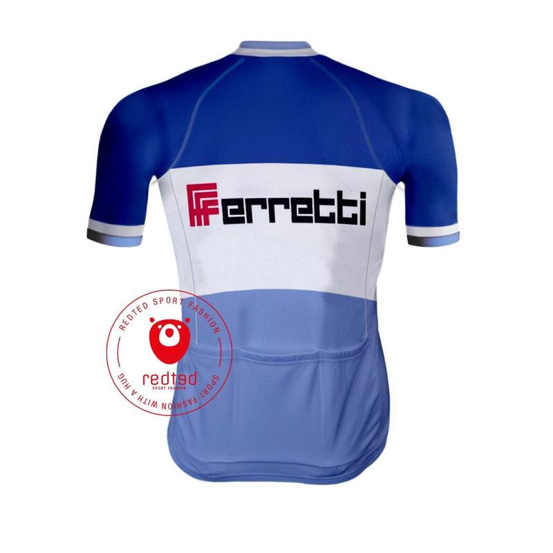 MAILLOT CYCLISME VINTAGE FERRETTI - REDTED