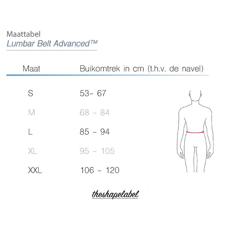 Lumbar Belt Advanced™ Rugbrace Onderrug