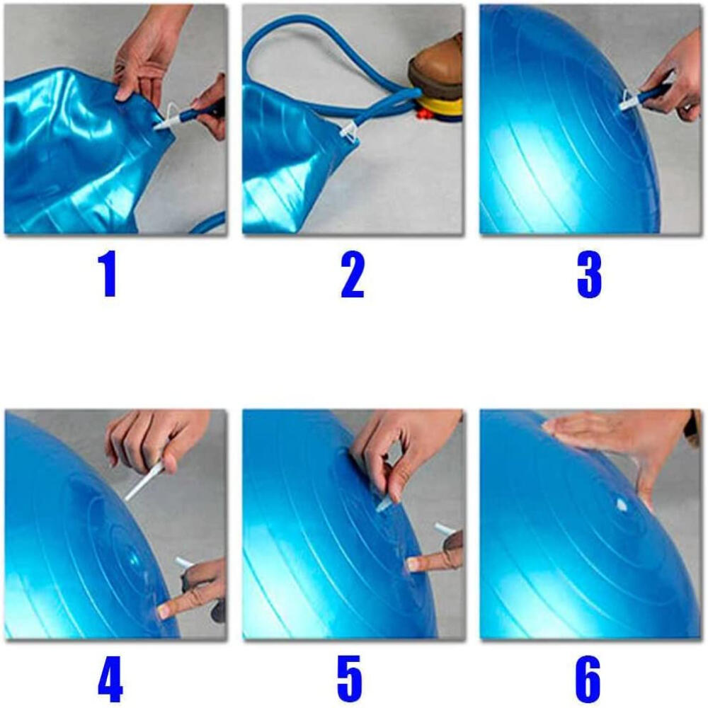 Fitball Pelota Fitness Yoga Pilates Resistente - 65cm Azul 3/3