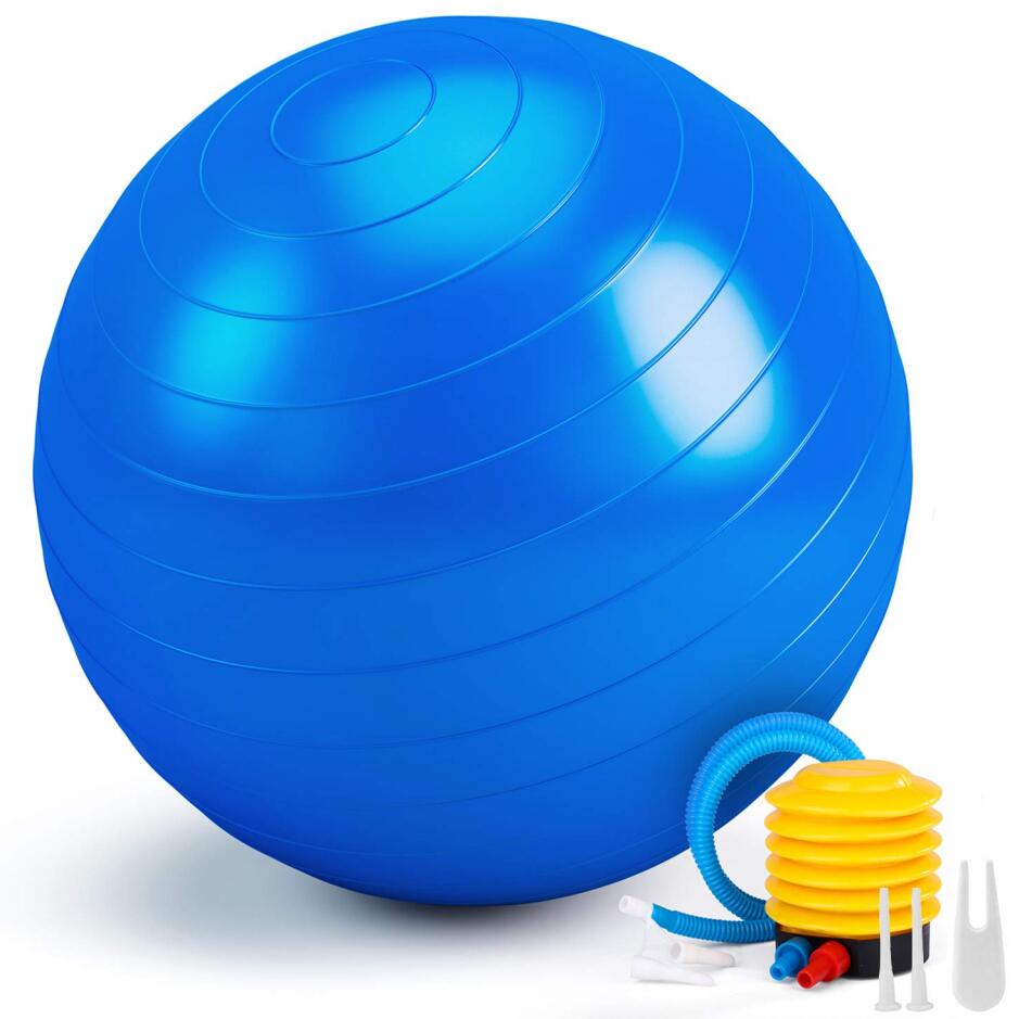 OZIO FITNESS Fitball Pelota Fitness Yoga Pilates Resistente - 65cm Azul
